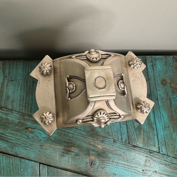 Vintage Argenti Italy Silver Plate Table Shelf Mantel Clock - Picture 12 of 13